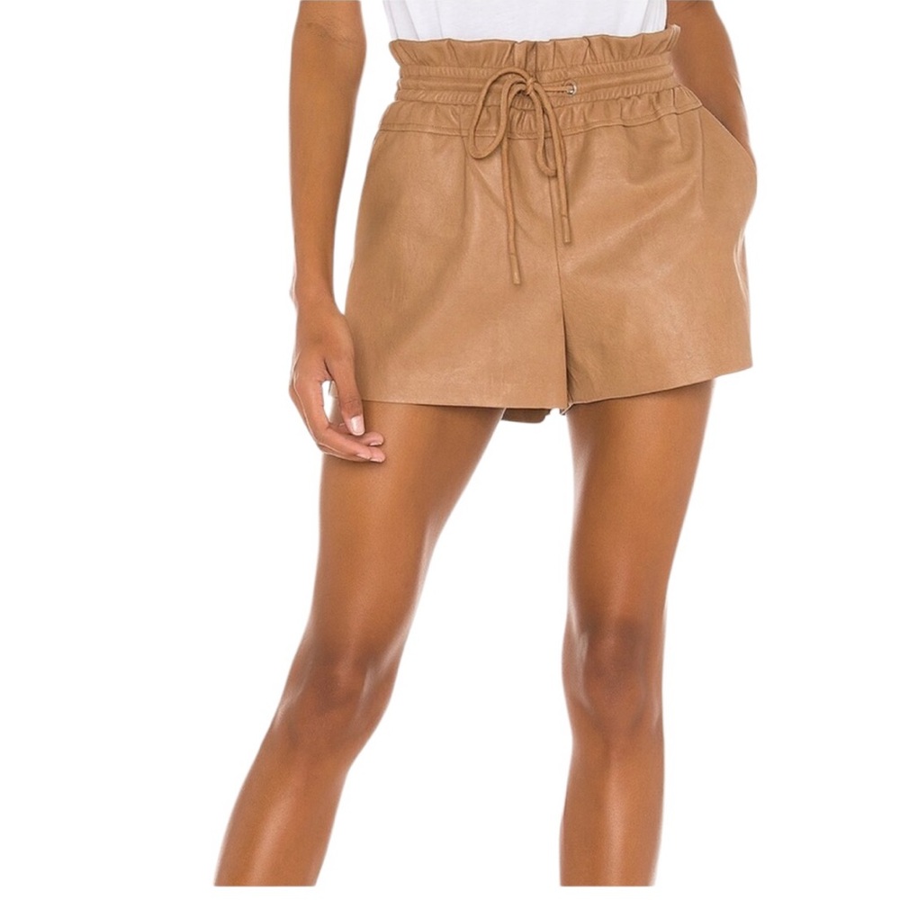 N:PHILANTHROPY Emma Vegan‎ Leather Short In Camel
